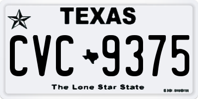 TX license plate CVC9375