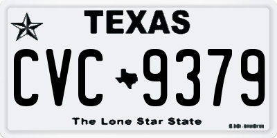 TX license plate CVC9379