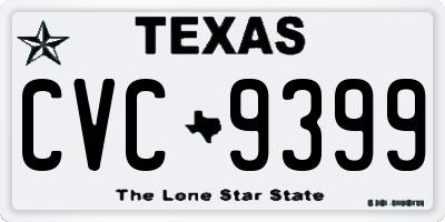 TX license plate CVC9399
