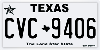 TX license plate CVC9406