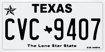 TX license plate CVC9407