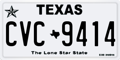 TX license plate CVC9414