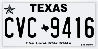 TX license plate CVC9416