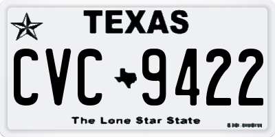 TX license plate CVC9422