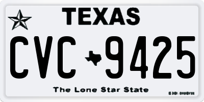 TX license plate CVC9425