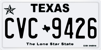TX license plate CVC9426
