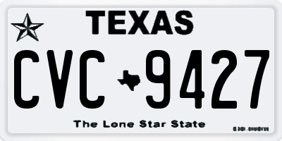 TX license plate CVC9427