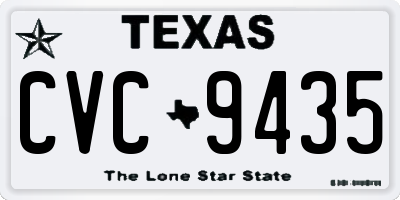TX license plate CVC9435