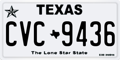 TX license plate CVC9436