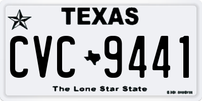 TX license plate CVC9441