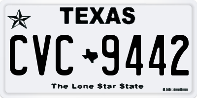 TX license plate CVC9442