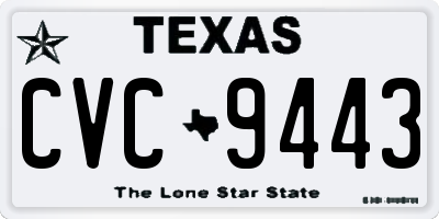 TX license plate CVC9443