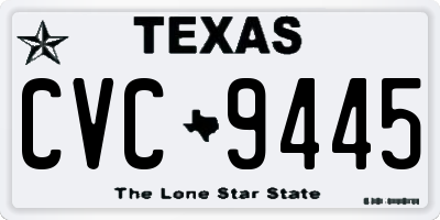 TX license plate CVC9445
