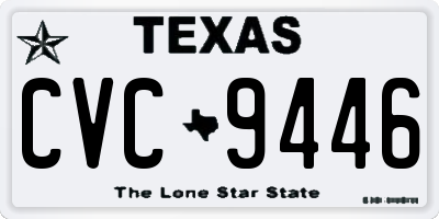 TX license plate CVC9446