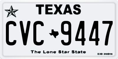 TX license plate CVC9447