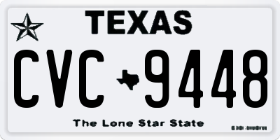 TX license plate CVC9448