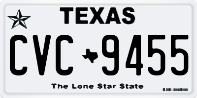 TX license plate CVC9455