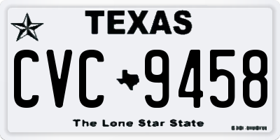 TX license plate CVC9458