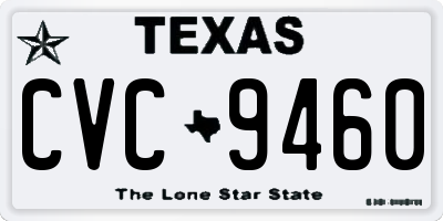 TX license plate CVC9460