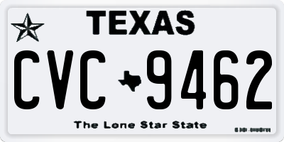 TX license plate CVC9462