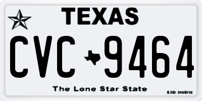 TX license plate CVC9464