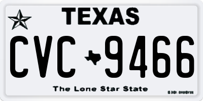 TX license plate CVC9466
