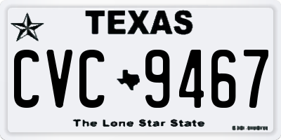 TX license plate CVC9467