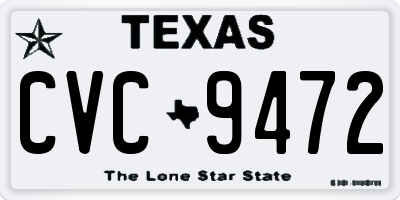 TX license plate CVC9472