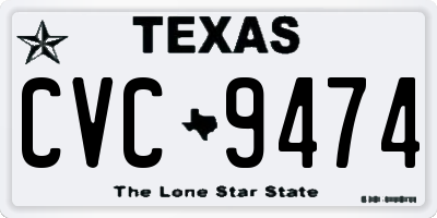 TX license plate CVC9474
