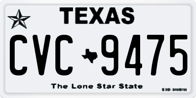 TX license plate CVC9475