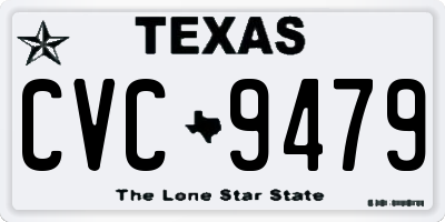 TX license plate CVC9479