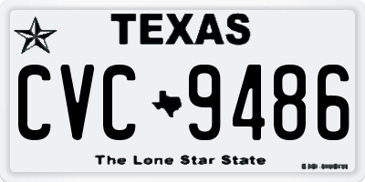 TX license plate CVC9486