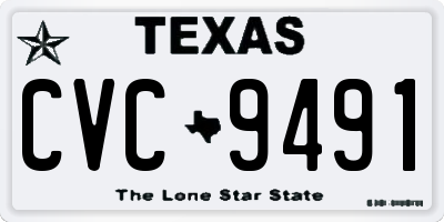 TX license plate CVC9491