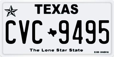 TX license plate CVC9495