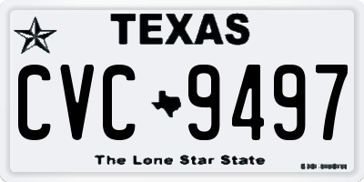 TX license plate CVC9497