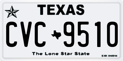 TX license plate CVC9510
