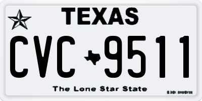 TX license plate CVC9511