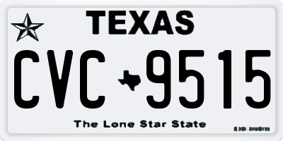 TX license plate CVC9515