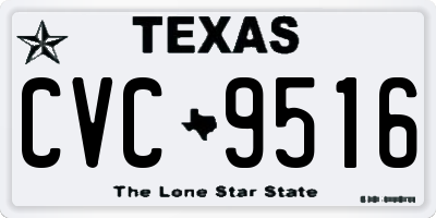 TX license plate CVC9516