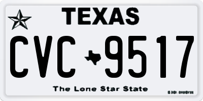 TX license plate CVC9517