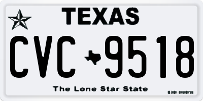 TX license plate CVC9518
