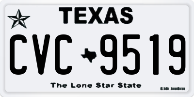 TX license plate CVC9519