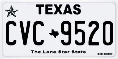 TX license plate CVC9520