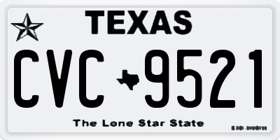 TX license plate CVC9521