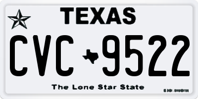 TX license plate CVC9522