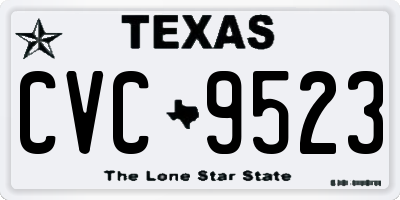 TX license plate CVC9523