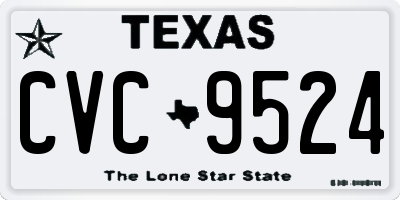 TX license plate CVC9524