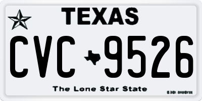 TX license plate CVC9526