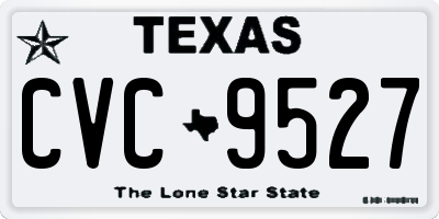 TX license plate CVC9527