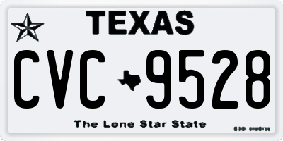 TX license plate CVC9528